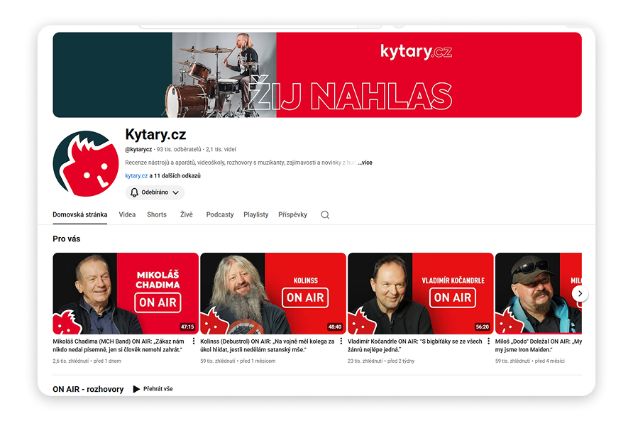 Tune to our youtube channel